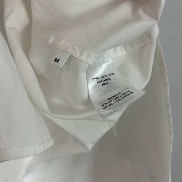 Essential Antwerp Barah White Button Down Shirt Boxy Oversized Hi-Low Size Mediu - Picture 5 of 6